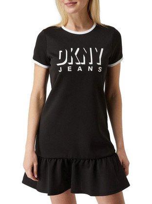 DKNY Mini Καλοκαιρινό Καθημερινό Φόρεμα Μαύρο E2AMVHME-BLK