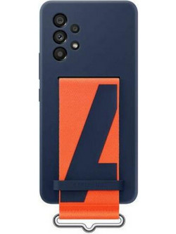 Samsung Silicone Cover with Strap Navy Blue (Galaxy A53)
