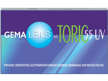 Stand Gema Gemalens Toric 55UV Μηνιαίοι Φακοί Επαφής Αστιγματικοί Υδρογέλης με Φίλτρο UV 6τμχ