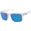 Oakley OO417 07 Ανδρικά Γυαλιά Ηλίου Τετράγωνα Κοκάλινα Λευκά με Μπλε Polarized Καθρέπτη Φακό