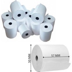 Θερμική Χαρτοταινία Ταμειακής Π57xΔ50mm 25m 48gr/m 10τμχ 08832-8 OEM
