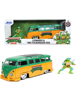 Jada Turtles Leonardo 1962 VW Bus Φιγούρα Δράσης για 8+ Ετών