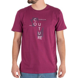 Graphic Print T-Shirt DOUBLE TS-198 Μελιτζανί