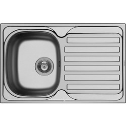 Pyramis Derby Ένθετος Νεροχύτης Inox Αντιστρεφόμενος Σατινέ 79x50cm