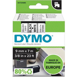 Dymo D1 9mm Black/White labels 40913