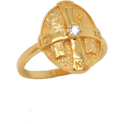 Δαχτυλίδι Anastasios Creations χρυσό ασήμι 925 Κωνσταντινάτο με ζιργκόν Νο.56 FD836