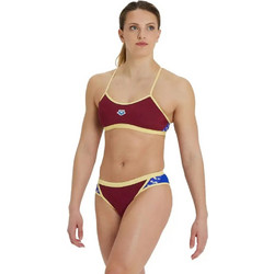 Arena Icons Αθλητικό Γυναικείο Μαγιό Bikini Set Καφέ 005037-493