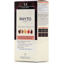 Phyto PhytoColor 5.5 Ανοιχτό Καστανό Μαονί Μόνιμη Βαφή Μαλλιών Χωρίς Αμμωνία 50ml