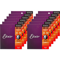 Elixir Strings 16027 Σετ Χορδές Ακουστικής Κιθάρας Phosphor Bronze 11-52" 12τμχ
