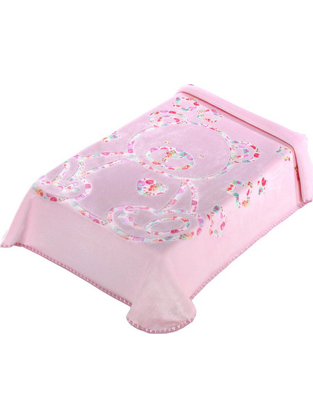 Morven 3D Art Baby I04 Κουβέρτα Κούνιας Βελουτέ 110x140 Ροζ