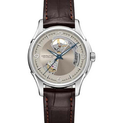 Hamilton Jazzmaster Ανδρικό Ρολόι Αυτόματο με Καφέ Δερμάτινο Λουράκι H32565521