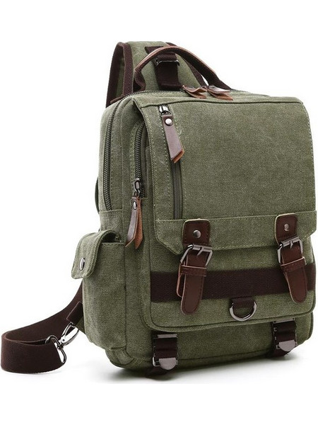 Outdoor Travel Messenger Canvas Chest Bag, Color: Green (OEM)