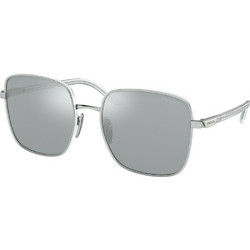 Prada PR 58YS 1BC0/2R Ανδρικά Γυαλιά Ηλίου Τετράγωνα Μεταλλικά Ασημί με Γκρι Polarized Φακό