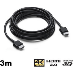 Lineme Καλώδιο HDMI 2.0 HDMI Male to HDMI Male 3m Black 12-05009