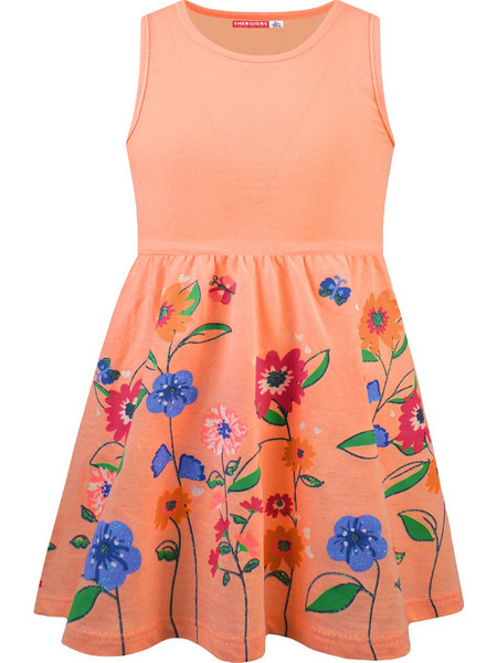 Energiers Παιδικό Φόρεμα Floral Κοραλί 15-223350-7