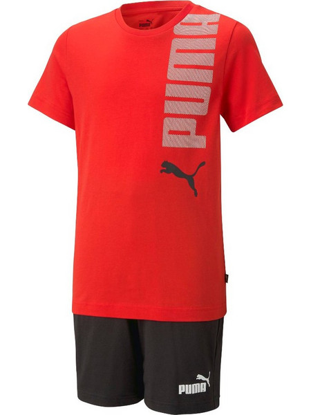 Puma Junior Set T-shirt + Short - Red/Black 673284-11