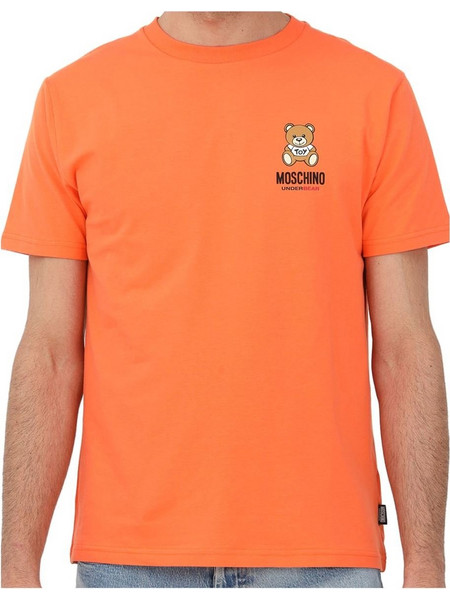Moschino Ανδρικό T-Shirt Teddy Logo Πορτοκαλί