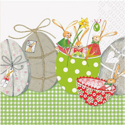 Χαρτοπετσέτες decoupage - πάρτυ Stewo 33X33cm Πασχαλινά αυγά και λαγοί 20τμχ (2572654546)