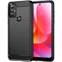 Hurtel Carbon Case Back Cover Θήκη Μαύρη (Motorola Moto G Power 2022)