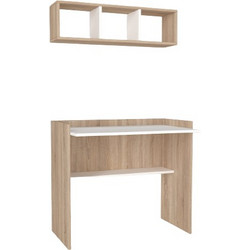 welhome Σετ Γραφείο Ξύλινο με Βιβλιοθήκη 57x90x80cm 1036-0637