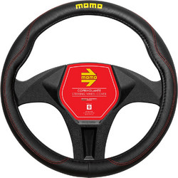MOMO Κάλυμμα Τιμονιού Comfort Μαύρο με Κόκκινη ραφή 38-39cm - SWC011BR