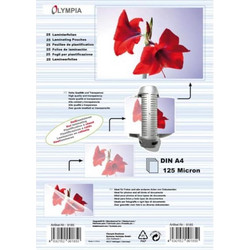 Φύλλα πλαστικοποίησης Olympia 125 Microns A4 25 Φύλλα