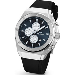 TW Steel Ανδρικό Ρολόι Χρονογράφος με Μαύρο Καουτσούκ Λουράκι CE4100