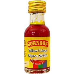 Johnsof Κίτρινο Χρώμα Τροφίμων 28ml