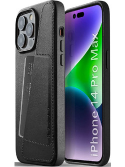 Mujjo Leather Wallet Black (iphone 14 Pro Max)
