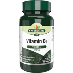 Natures Aid Vitamin B1 Thiamin 100mg 90 Ταμπλέτες
