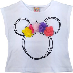 Serafino Παιδικό Crop Top Κοντομάνικο Λευκό 3536