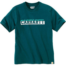 Carhartt - Relaxed Fit Heavyweight S/S Logo Graphic T-Shirt Night Blue