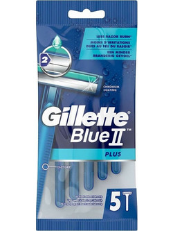 Gillette Blue II Plus Sensitive Ξυραφάκι μιας Χρήσης με Λιπαντική Ταινία 5τμχ