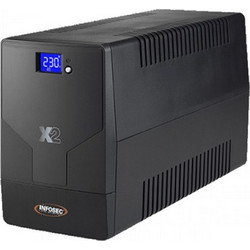 Infosec X2 LCD Touch 1250 UPS Line Interactive 1250VA 625W με 4 Πρίζες Schuko