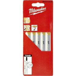 Milwaukee λάμες σέγας ξύλου 105mm T344D 5τμχ 4932311633