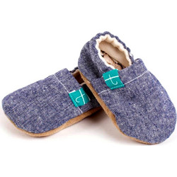 Titot Baby Run Mice Chambray Βρεφικά Slip Ons Αγκαλιάς Ανθρακί