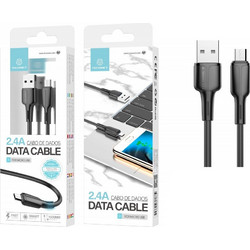 Data Cable 1M Micro Usb Black 2.4A