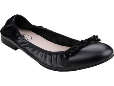 Bigshoes GA1131-01 Δερμάτινη Μπαλαρίνα Μαύρη