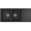 Teka Stone 80 B-TG 2C 1E Ένθετος Νεροχύτης Γρανίτη Αντιστρεφόμενος Black 116x51cm
