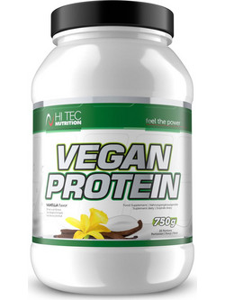 Hi Tec Nutrition Vegan Vanilla Φυτική Πρωτεΐνη Γράμμωσης 750gr