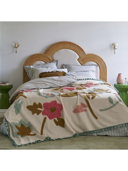 Βαμβακερό κάλυμμα κρεβατιού με tufted όψη 180x230 cm