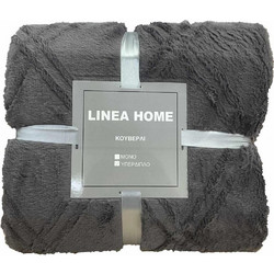 ΚΟΥΒΕΡΤΑΚΙ ΓΟΥΝΙΝΟ DIAMOND ΑΝΘΡΑΚΙ ΔΙΠΛΟ 200X220 LINEAHOME