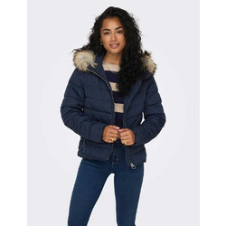 Only Ellan Γυναικείο Μπουφάν Χειμωνιάτικο Puffer Κοντό Navy Μπλε 15300254
