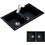 Teka Stone 90 C-TG 2E Ένθετος Νεροχύτης Γρανίτη Black Carbon 86x51cm