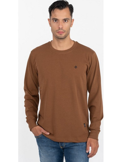 EVERBEST Ανδρική Μπλούζα Μακρυμάνικη Μονόχρωμη Plus Size 2310081-3 ΤΑΜΠΑ ΤΑΜΠΑ