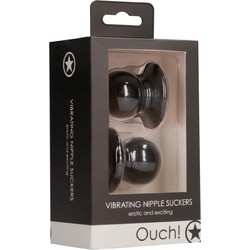 Ouch! Vibrating Nipple Suckers Black