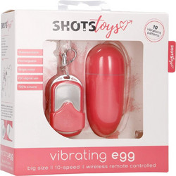 Shots 10 Speed Remote Vibrating Egg Δονητής Egg για Ζευγάρια με Τηλεχειριστήριο Ροζ
