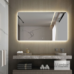Luminor Joy 6080 Ορθογώνιος Καθρέπτης Μπάνιου Led Αφής Μεταλλικός