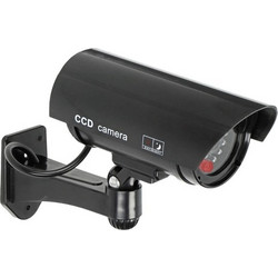 Εικονική κάμερα μπαταρίας με βραχίονα μαύρο χρώμα orno με κόκκινη δίοδο που αναβοσβήνει