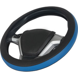 Κάλυμμα Τιμονιού Αυτοκινήτου Otom Easy-Fit Δερματίνη Μαύρο - Μπλε Medium 37-39cm F-58